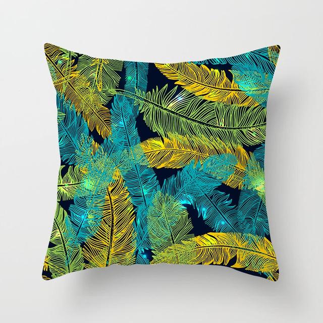 Housses de coussin à motif floral bleu sarcelle