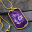 Flowery Purple Ribbon Necklace - Elegant Pendant for Charm