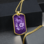 Flowery Purple Ribbon Necklace - Elegant Pendant for Charm