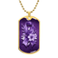 Flowery Purple Ribbon Necklace - Elegant Pendant for Charm