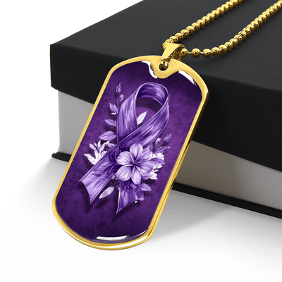 Collar de Cinta Púrpura Floral - Colgante Elegante para Encanto