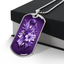 Flowery Purple Ribbon Necklace - Elegant Pendant for Charm