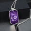 Flowery Purple Ribbon Necklace - Elegant Pendant for Charm