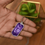 Flowery Purple Ribbon Necklace - Elegant Pendant for Charm