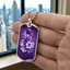 Flowery Purple Ribbon Necklace - Elegant Pendant for Charm