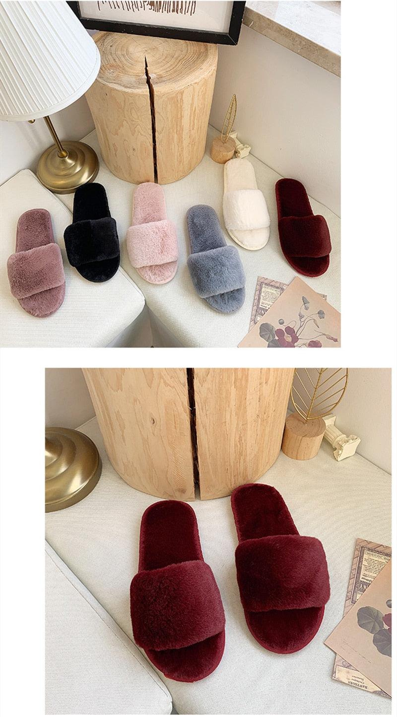 Cozy Faux Fur Slippers for Women - Soft and Stylish