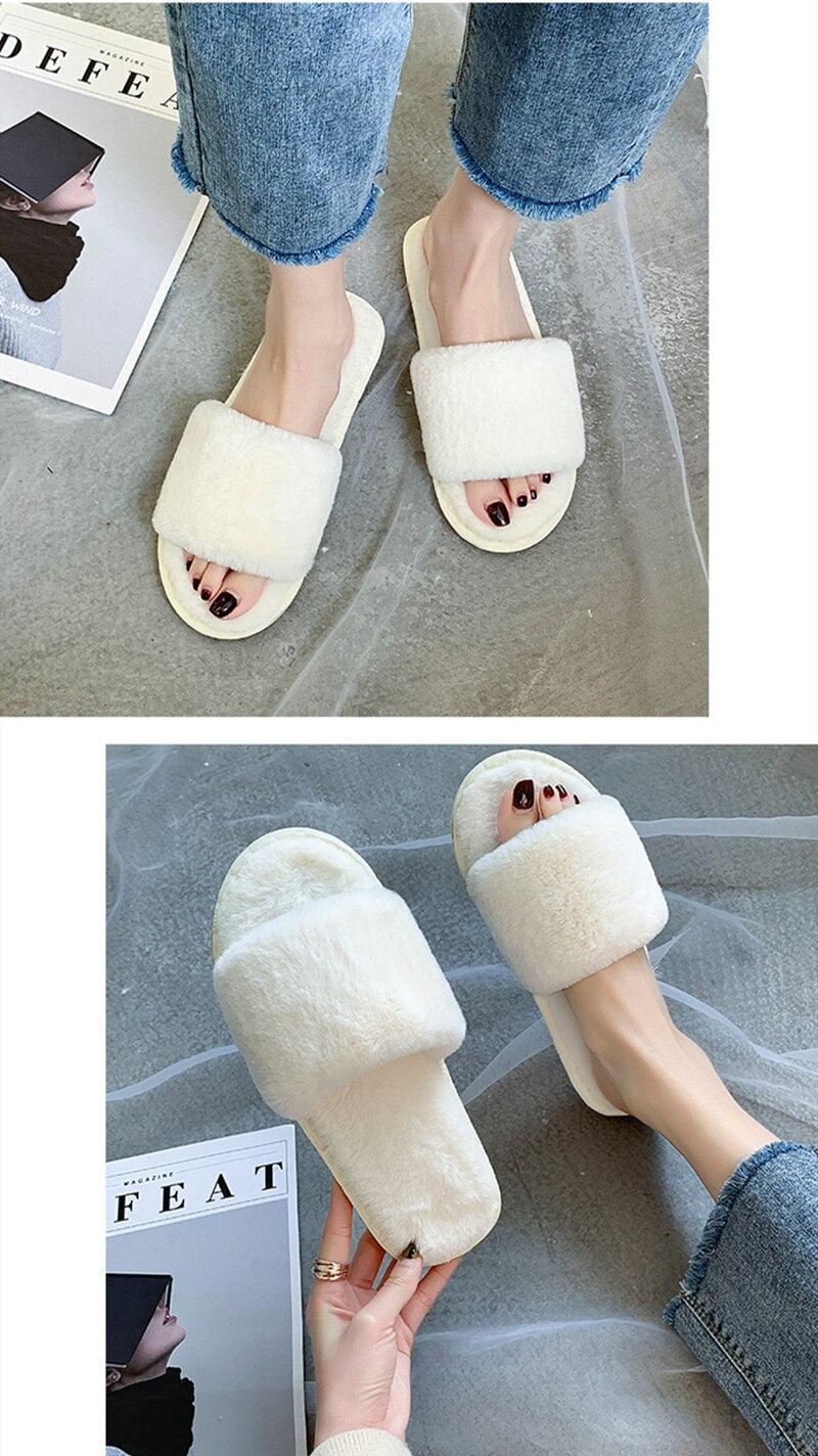 Cozy Faux Fur Slippers for Women - Soft and Stylish