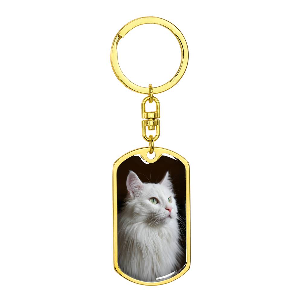 Porte-clés charmant en peluche blanche