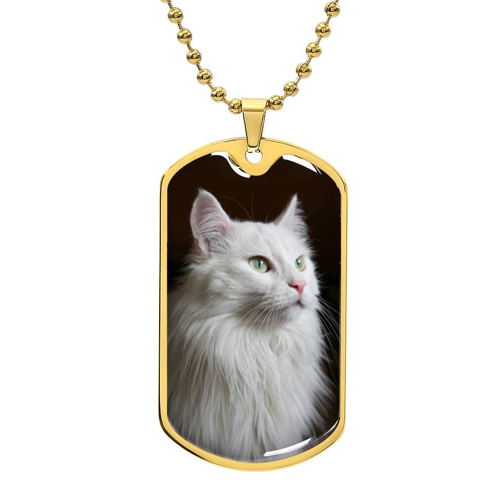 Charming Fluffy White Cat Pendant Necklace - Korvel