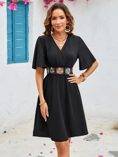 Flutter Sleeve Mini Dress - Korvel