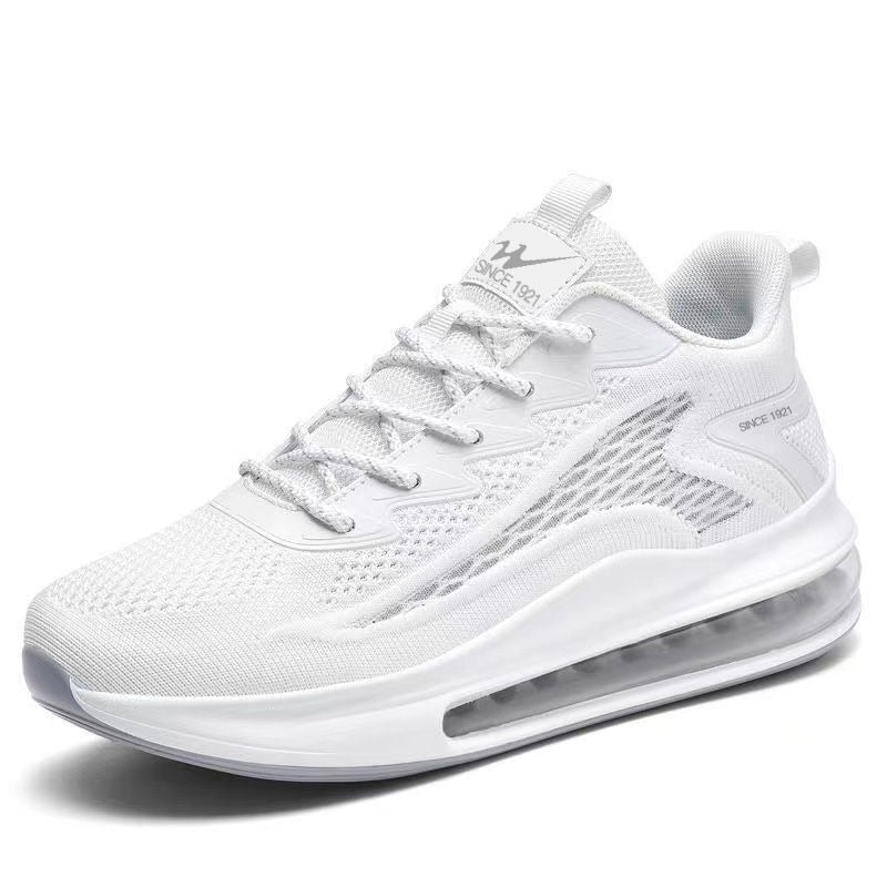 Flyknit running shoes for men, spring  new shock-absorbing air cushion sports shoes, Korean version height increasing fashionable casual shoes for men - Korvel