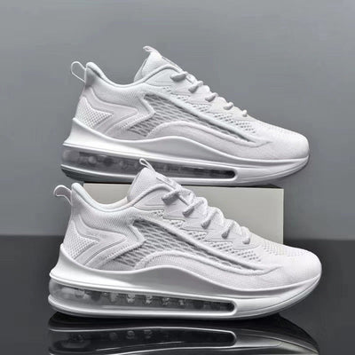 Flyknit running shoes for men, spring  new shock-absorbing air cushion sports shoes, Korean version height increasing fashionable casual shoes for men - Korvel