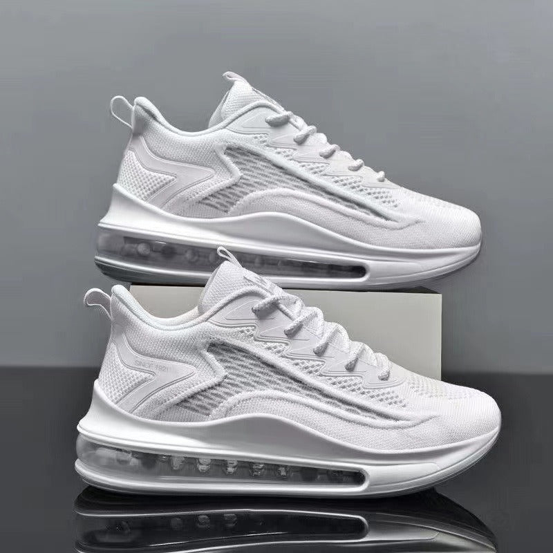 Flyknit running shoes for men, spring  new shock-absorbing air cushion sports shoes, Korean version height increasing fashionable casual shoes for men - Korvel