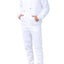 Conjunto de chándal blanco para hombre Mlgaril de 2 piezas - Sudadera con cremallera completa y pant