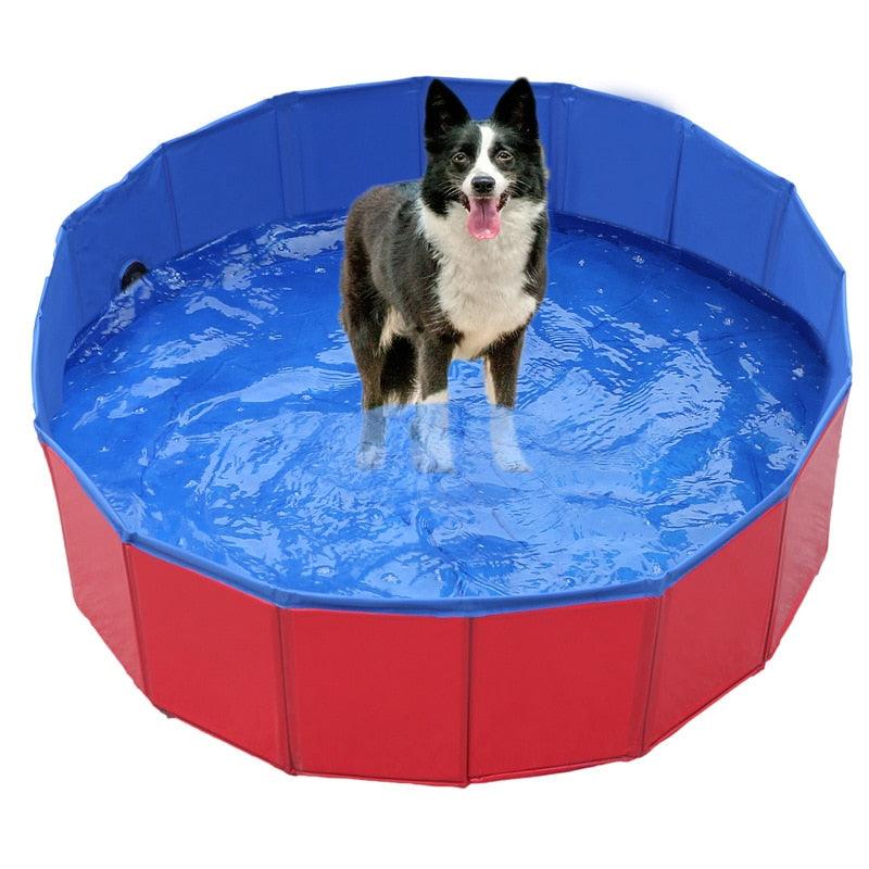 Foldable Dog Pool - Collapsible Bathing Tub for Pets