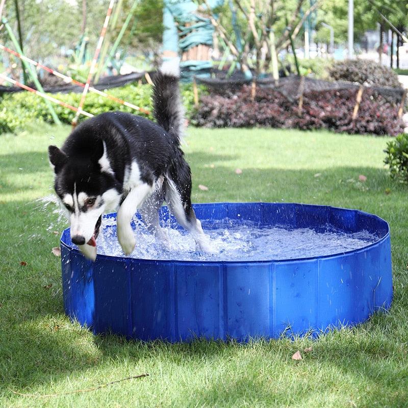 Foldable Dog Pool - Collapsible Bathing Tub for Pets