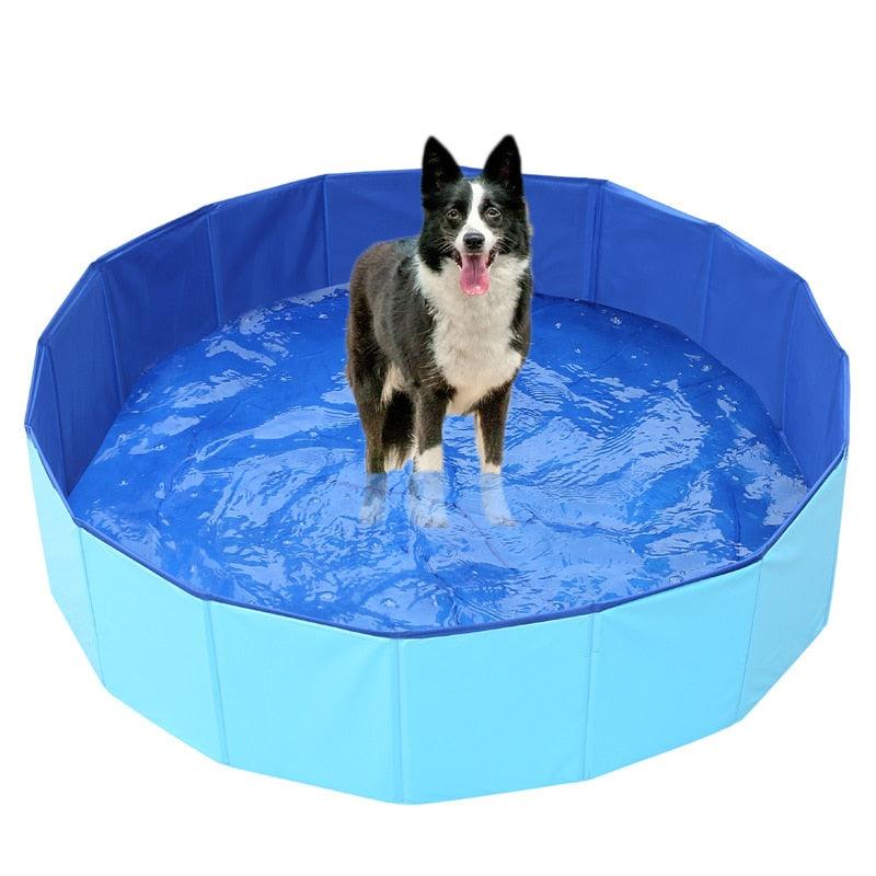 Foldable Dog Pool - Collapsible Bathing Tub for Pets