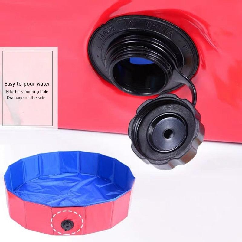 Foldable Dog Pool - Collapsible Bathing Tub for Pets