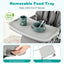 Silla Alta Plegable con Reposapiés y Bandeja Desmontable - Gris