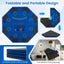 Mesa de Póker Plegable para 8 Jugadores con Bolsa de Transporte - Azul