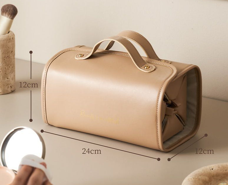 Trousse de maquillage pliable premium - Grande capacité de rangement de voyage
