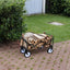 Folding Wagon Garden Shopping Beach Cart (Black) - Korvel