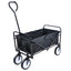 Folding Wagon Garden Shopping Beach Cart (Black) - Korvel