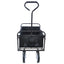 Folding Wagon Garden Shopping Beach Cart (Black) - Korvel