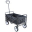 Folding Wagon Garden Shopping Beach Cart (Black) - Korvel