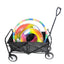Folding Wagon Garden Shopping Beach Cart (Black) - Korvel