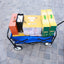 Premium Folding Wagon Garden Shopping Beach Cart - Blue
