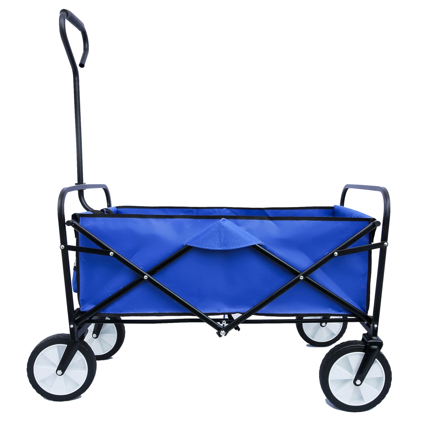 Premium Folding Wagon Garden Shopping Beach Cart - Blue