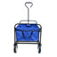 Premium Folding Wagon Garden Shopping Beach Cart - Blue