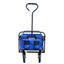 Premium Folding Wagon Garden Shopping Beach Cart - Blue