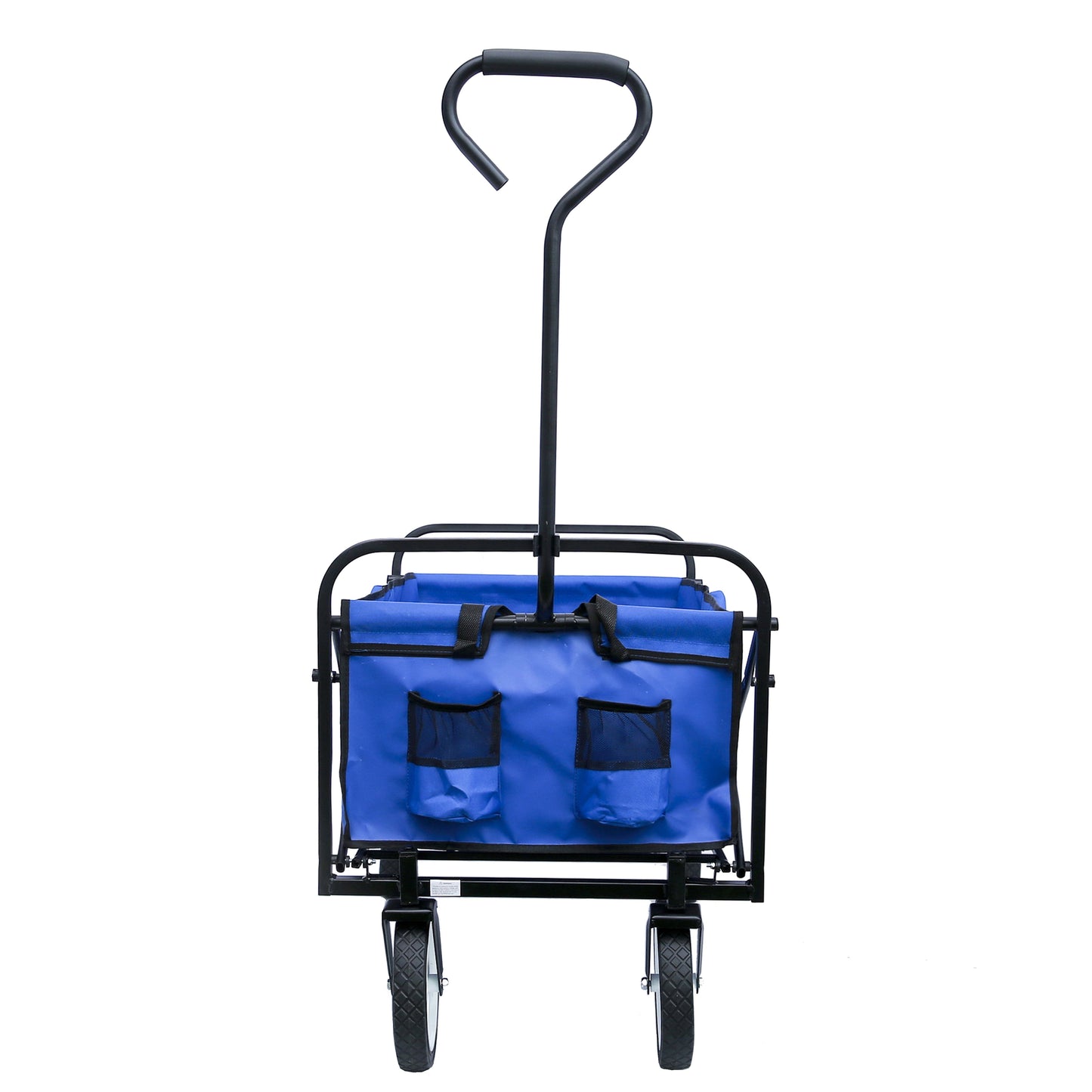 Premium Folding Wagon Garden Shopping Beach Cart - Blue