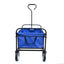 Premium Folding Wagon Garden Shopping Beach Cart - Blue