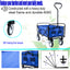 Premium Folding Wagon Garden Shopping Beach Cart - Blue