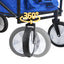 Folding Wagon Garden Shopping Beach Cart   (Blue) - Korvel