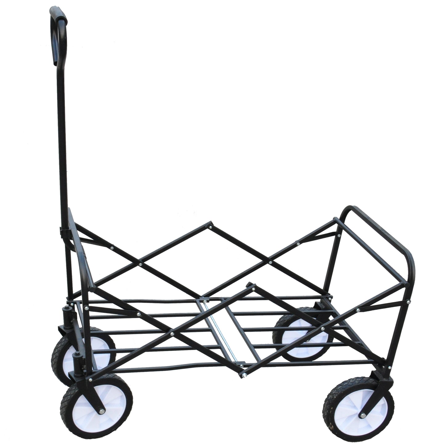 Premium Folding Wagon Garden Shopping Beach Cart - Blue