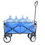 Premium Folding Wagon Garden Shopping Beach Cart - Blue