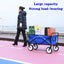 Premium Folding Wagon Garden Shopping Beach Cart - Blue
