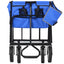 Folding Wagon Garden Shopping Beach Cart   (Blue) - Korvel
