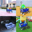 Premium Folding Wagon Garden Shopping Beach Cart - Blue