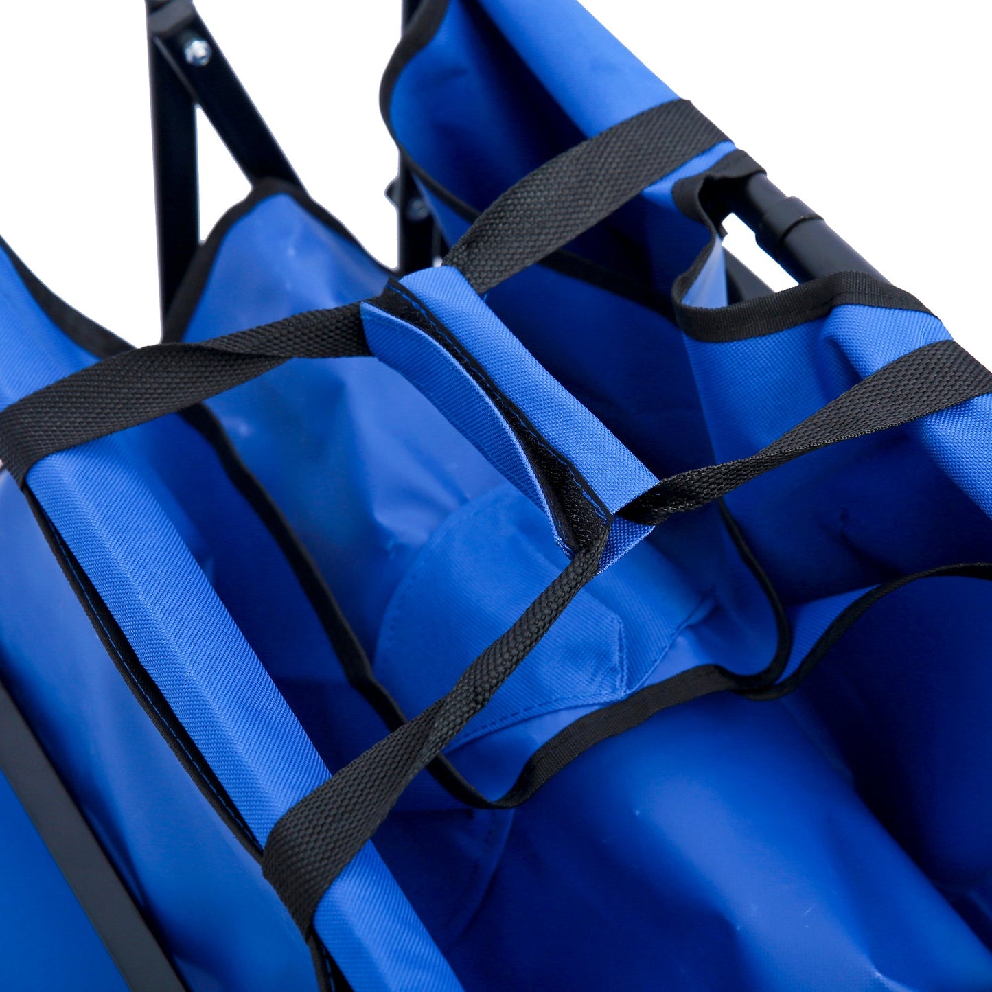 Premium Folding Wagon Garden Shopping Beach Cart - Blue