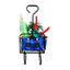 Folding Wagon Garden Shopping Beach Cart   (Blue) - Korvel