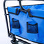 Premium Folding Wagon Garden Shopping Beach Cart - Blue