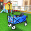 Premium Folding Wagon Garden Shopping Beach Cart - Blue