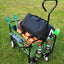Folding Wagon Garden Shopping Beach Cart (Green) - Korvel