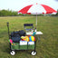 Folding Wagon Garden Shopping Beach Cart (Green) - Korvel