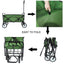 Folding Wagon Garden Shopping Beach Cart (Green) - Korvel